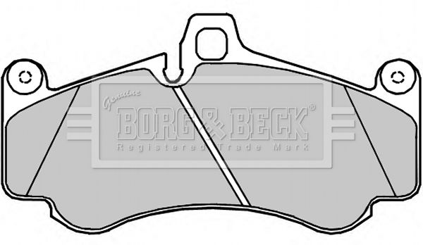 BORG & BECK Комплект тормозных колодок, дисковый тормоз BBP2371